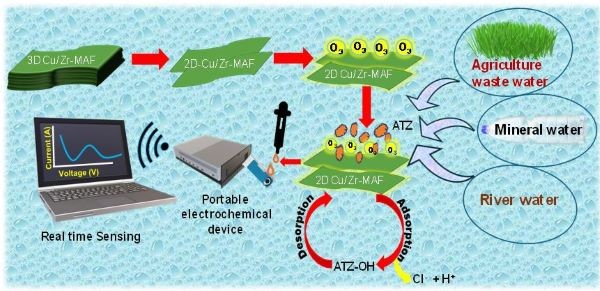 MAF-based electrochemical biosensor using Cu/Zr bimetals