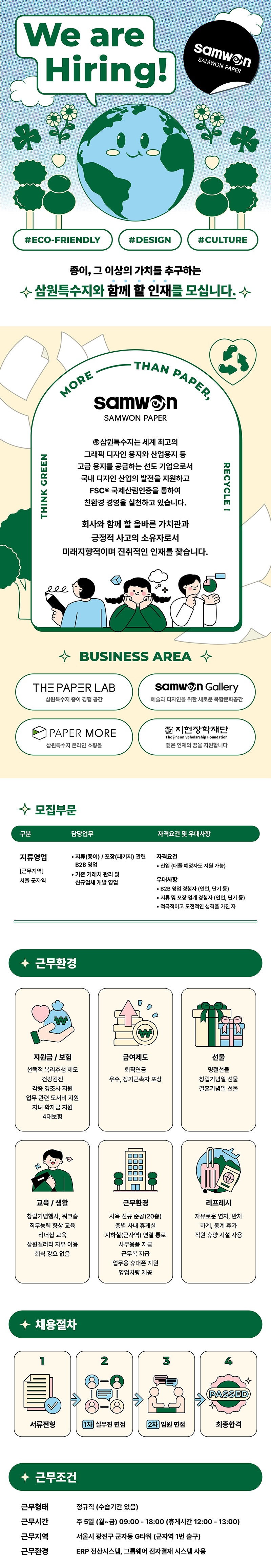 삼원특수지 직무 및 복지 관련 자료